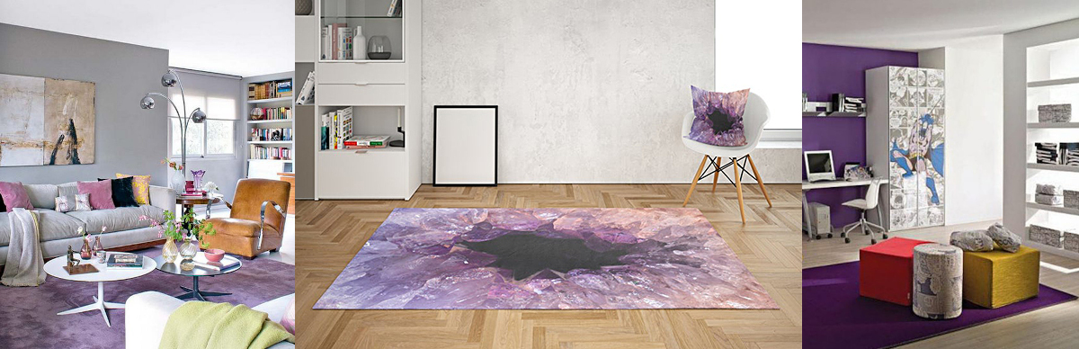 Фиолетовые ковры в интерьере - фото 1