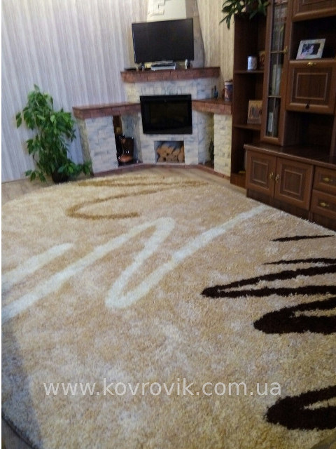 Килим Shaggy 0791 бежевий shaggy 0791